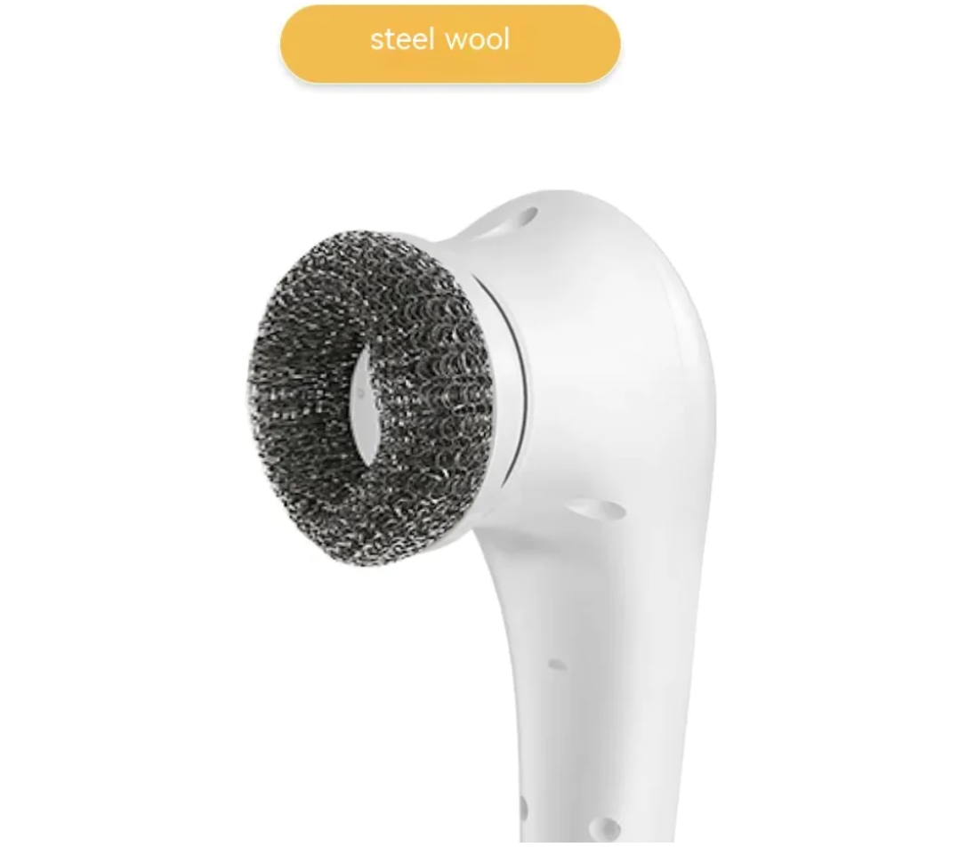 Electric Handheld Scrubber with 5 Brush Heads - 30W USB Rechargeable Cleaning Tool for Kitchen & Bathroom