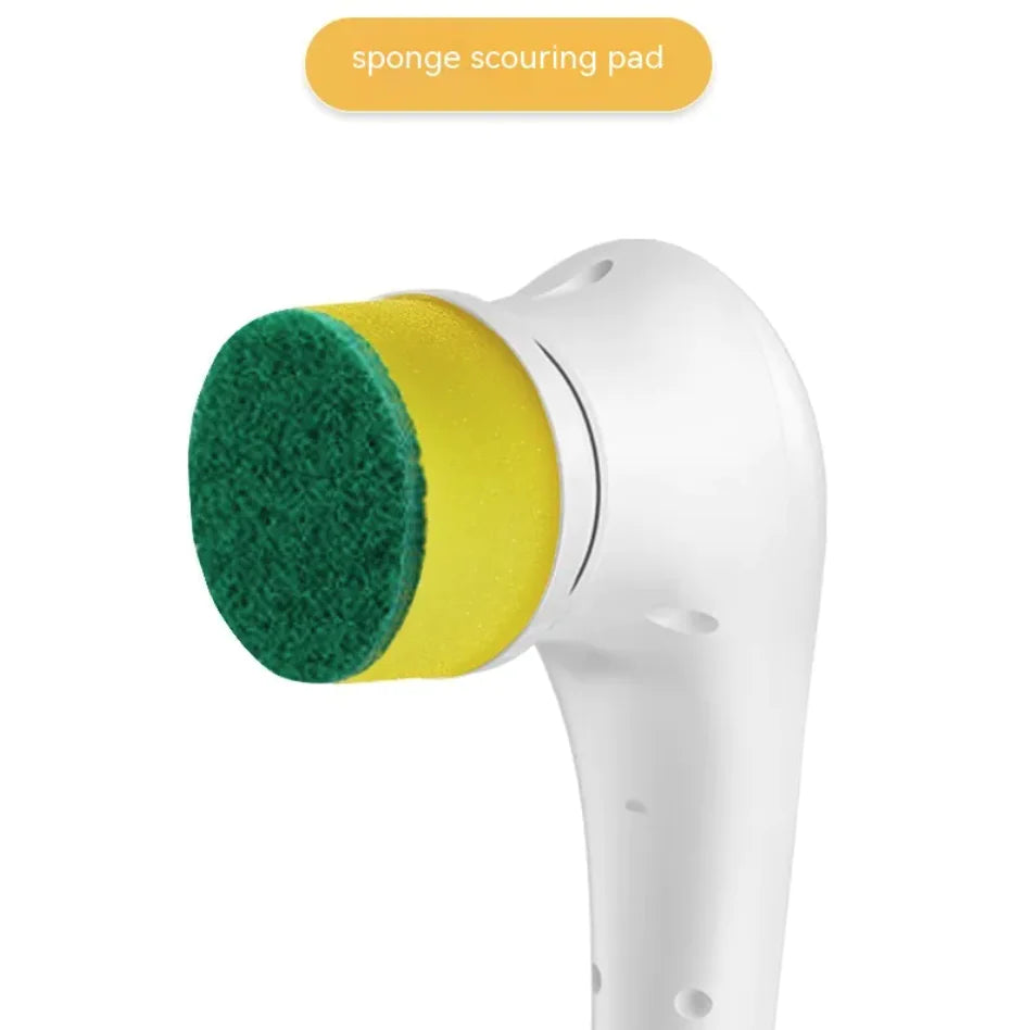 Electric Handheld Scrubber with 5 Brush Heads